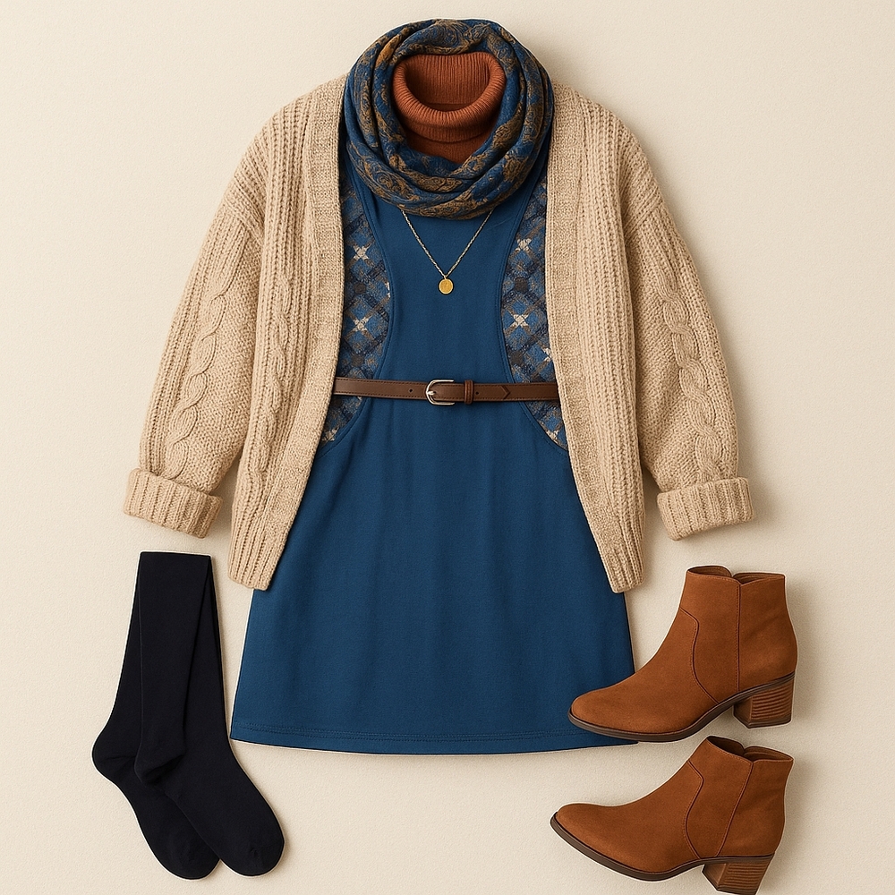 NWT Ethos Paris Pavlina Dress  Rare Teal/ Watercolor Colorway. Size M